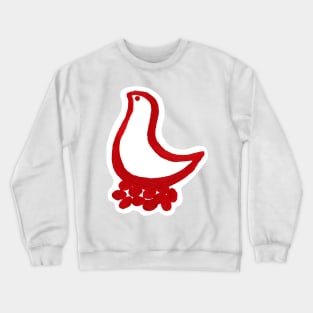 Little bird and red eggs (cut-out) Crewneck Sweatshirt